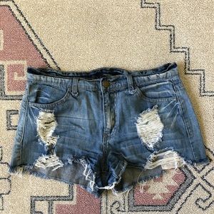 High Waisted Denim Shorts